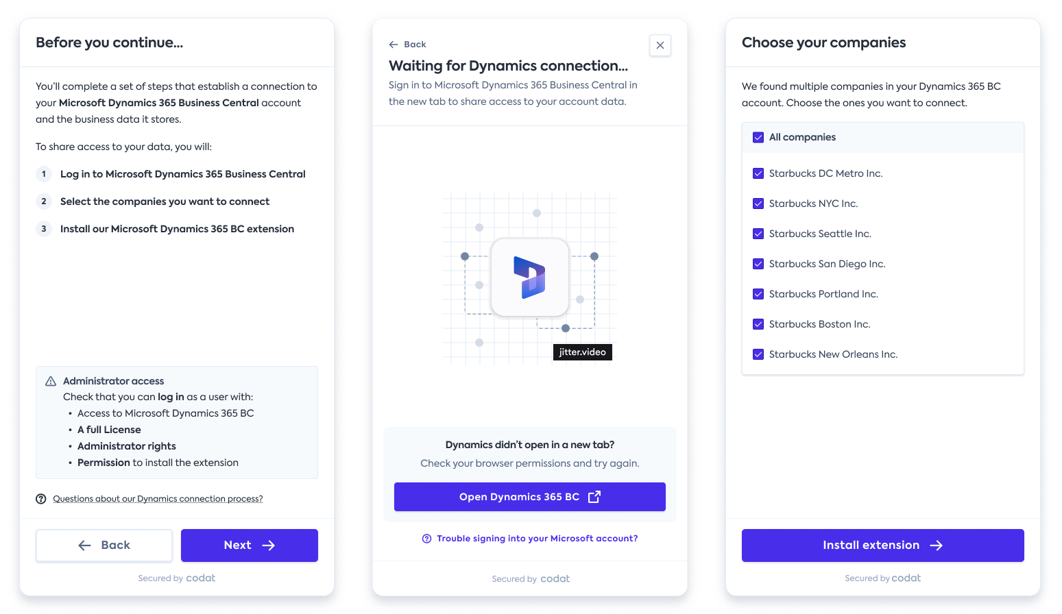 Improved Dynamics 365 Business Central Link flow